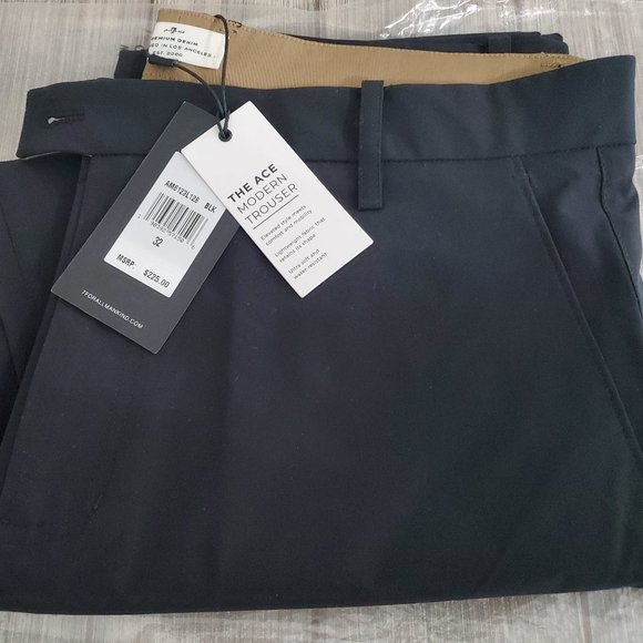 7 For All Mankind The Ace Modern Trouser - Size 32 / Black - Picture 6 of 8